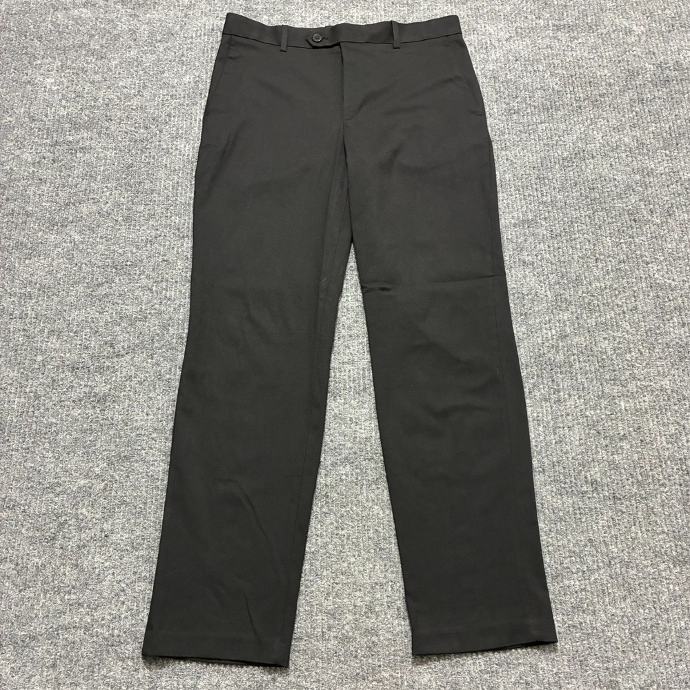 H&M Mens Dress Pants Size 30 Black Regular Fit Flat Front Casual Low Rise